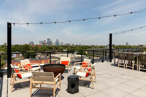 Rooftop Patio at Lyndy Apartments, Minneapolis, Minnesota