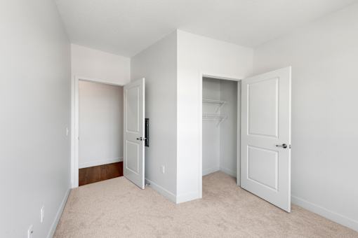 Bedroom With Closet at Sonder House, Brooklyn Center, Minnesota