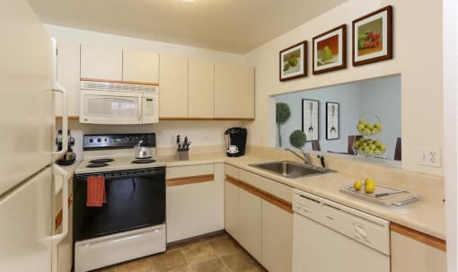 Classic Unit Kitchen with Appliances at Centerpointe Apartments, New York