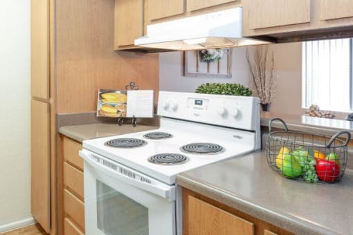 Energy Efficient Electric Kitchen at Ranchwood Apartments, Glendale, 85301