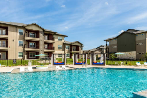 Luxurious Swimming Pool at Legacy Creekside Apartments, San Antonio, TX