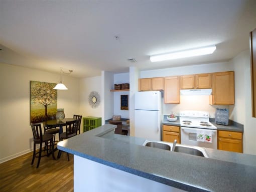 Kitchen Breakfast Bar at Camri Green Apartments, Jacksonville, 32257