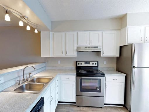 White kitchen at West Wind Landing, Savannah, GA, 31410