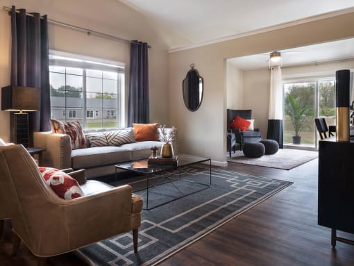 North Canton  Ohio Apartment Rentals Redwood North Canton  Living Room Meadowood