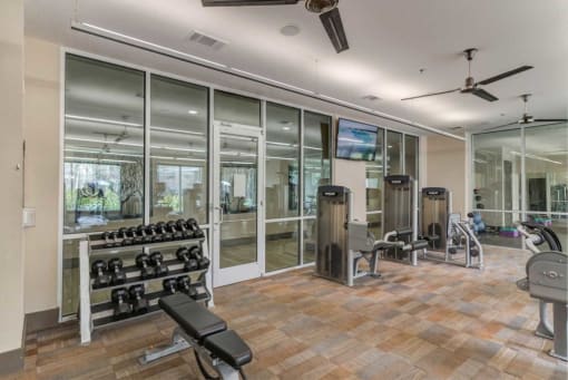 Fitness Room - Free Weights  at District at Medical Center, San Antonio, 78229