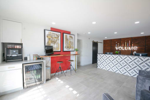 our leasing office lobby