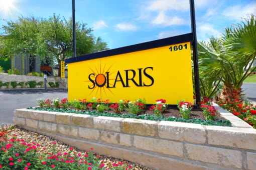 Sign at Solaris, Austin, 78741