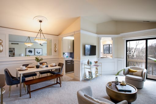 Spacious living room | River Oaks West Apartments in Novi, MI