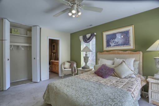 master bedroom with master bath