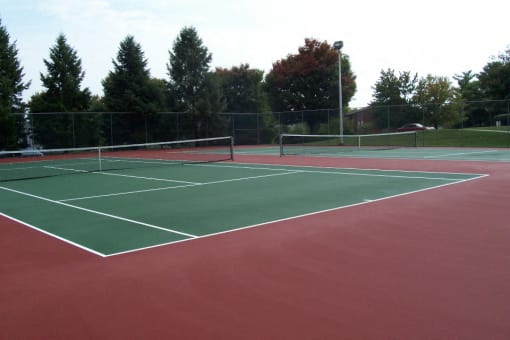 Brighton lighted tennis court