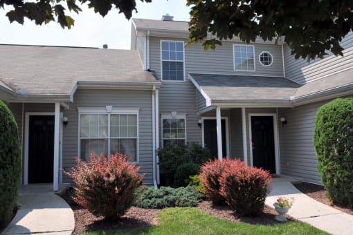 private entrance and attached garages
