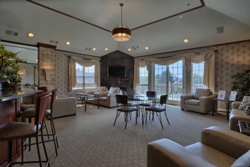 clubhouse with kitchen area