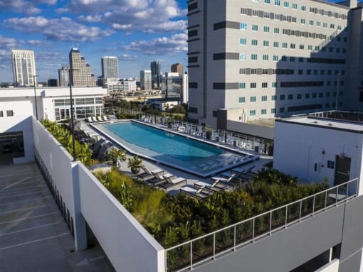 Rooftop Pool Aerial View at The Julian Orlando, Orlando