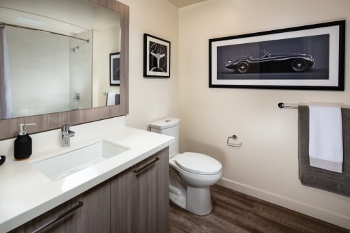 Luxurious Bathroom at Topaz Apartments, Los Angeles, CA