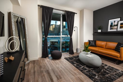 Modern Living Area at Topaz Apartments, Los Angeles
