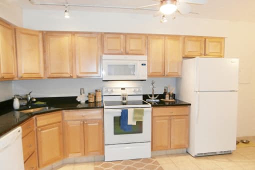 Fully Equipped kitchen at Summit Terrace Apartment, South Portland, ME