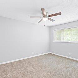 Empty Bedroom With Ceiling Fan at Uphill Flats, Decatur, GA