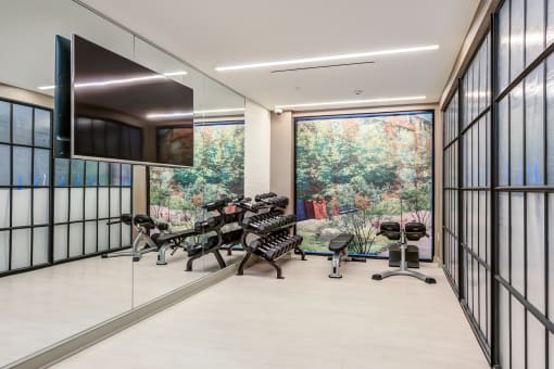 Fitness center at The Glover House, Washington, 20007