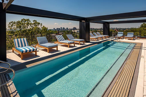Pool area at The Glover House, Washington