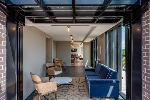 Resident lounge at The Glover House, Washington, Washington