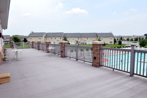 The Club deck with patio furniture
