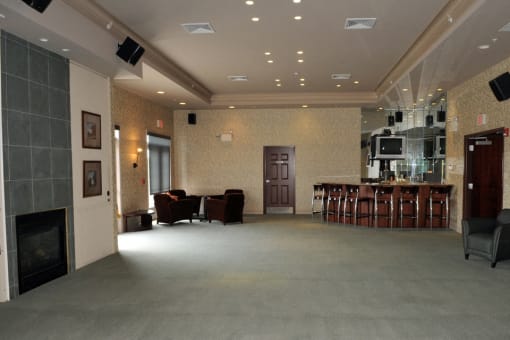 Ballroom for rent with fireplace
