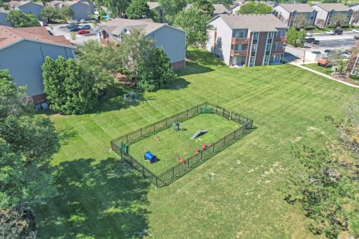 Lush Green Space at Whitcomb Terrace Apartments, Merrillville, IN