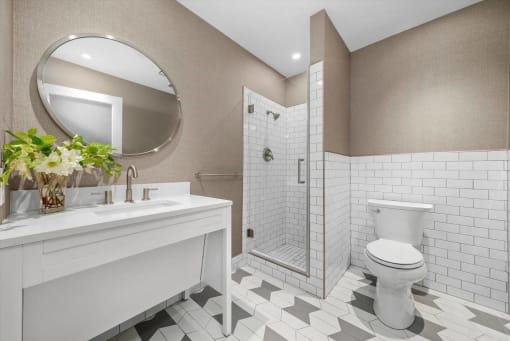 Luxurious Bathroom at Whitcomb Terrace Apartments, Merrillville, IN