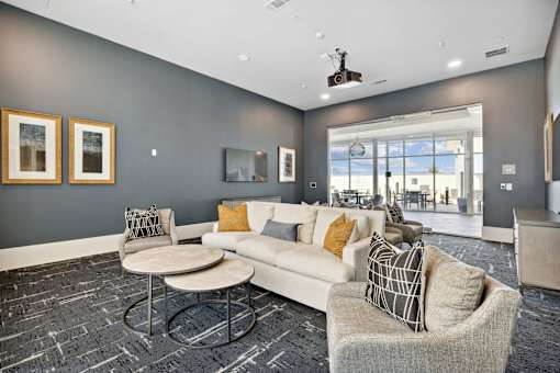 Room with big couch and large windows, Ironcrest, North Richland Hills, 76180