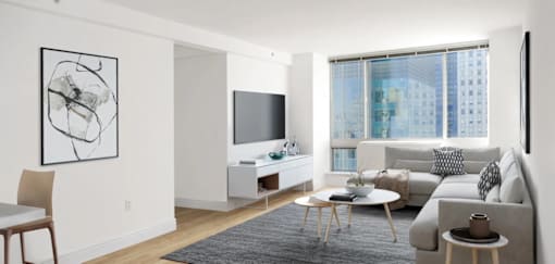 Modern Living Room at The Metropolis, New York, 10017