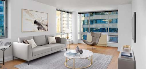 Modern Living Area at The Metropolis, New York