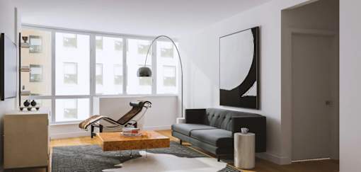 Living Room With Relaxing Chair at The Metropolis, New York
