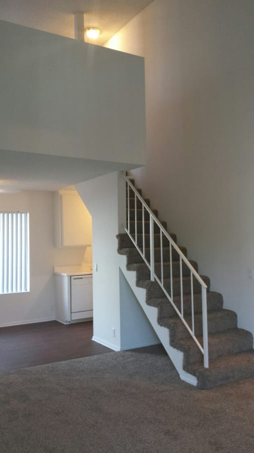 Stairs to your loft Apartment at Oxnard Terrace
