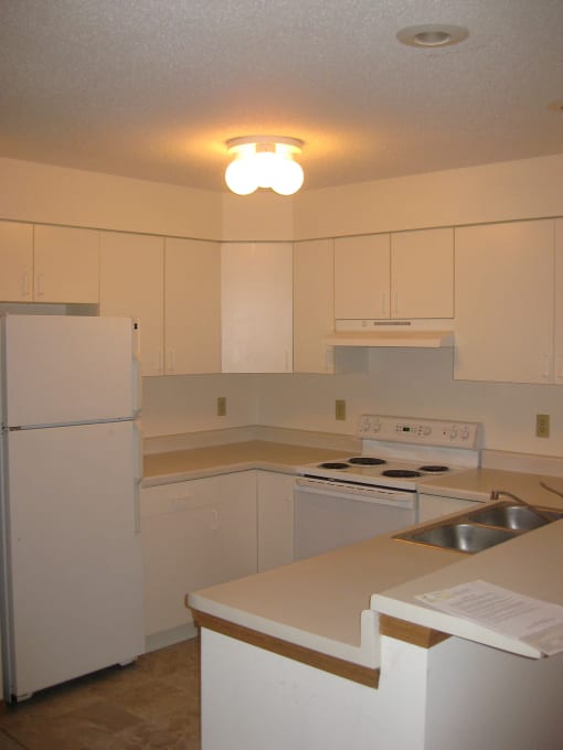 White Appliances at Luann Place Apartments, Wisconsin