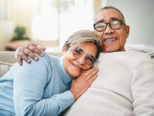 Happy older couple