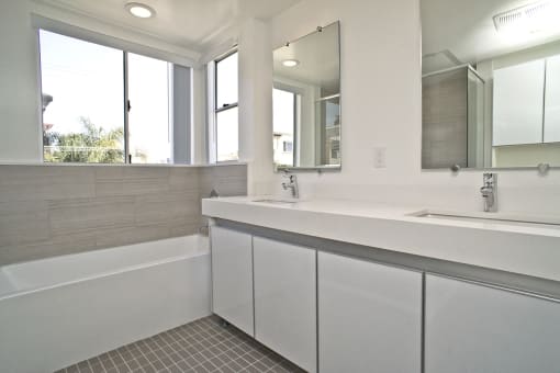 Master Bath with Full-Size Bathtub and Double Sinks