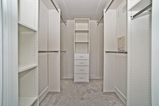 Master Bedroom with Walk-In Closet with Built-In Organizers