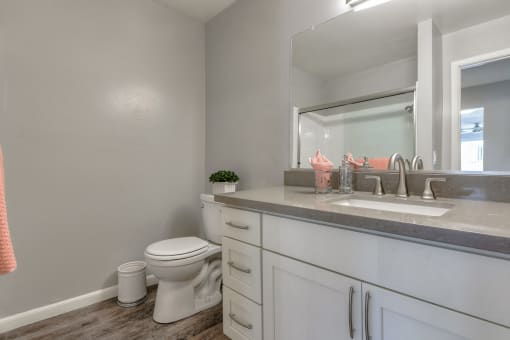 Renovated Bathrooms With Quartz Counters at Balboa, California