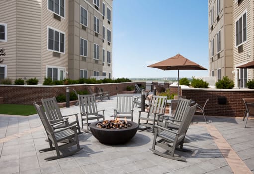 Courtyard Fire Pit at The Monarch, East Rutherford, 07073