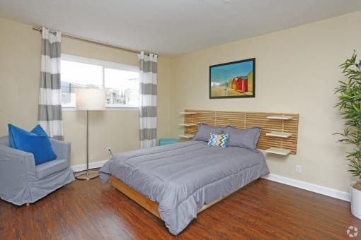 Staged bedroom