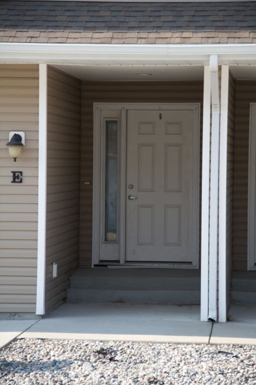 Front Door View at The Pines Townhomes, Fargo, North Dakota