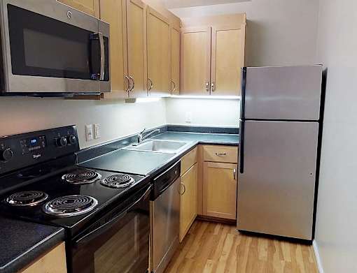 Fully Furnished Kitchen at The Mount Royal, Baltimore, MD, 21202