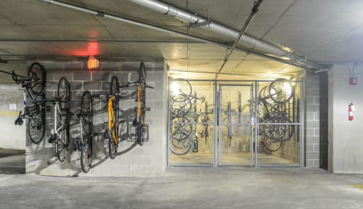 bike storage at austin apartments near red river district