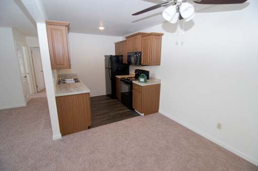 Kitchen at Whispering Pines Apartments in Holland, Michigan