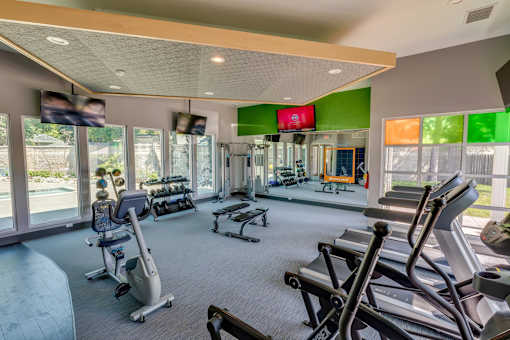 Fitness studio  at Abbott Pointe Apartments in East Lansing, MI near Michigan State University