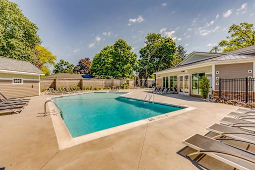 Pool  at Abbott Pointe Apartments in East Lansing, MI near Michigan State University