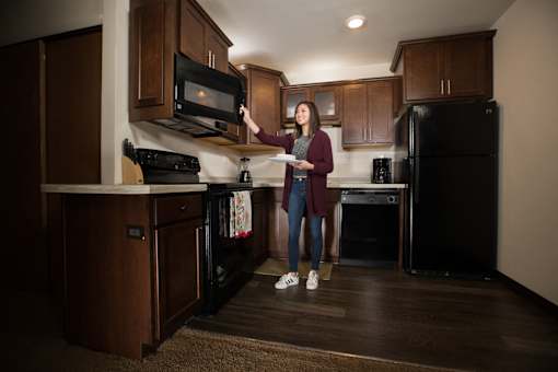 Spacious Kitchen in East Lansing Apartments near Michigan State University | Albert Apartments