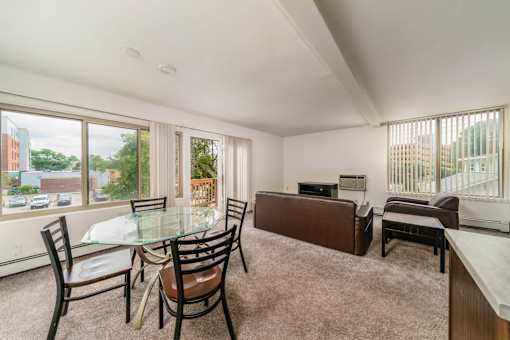 Spacious Living room in East Lansing Apartments near Michigan State University | Albert Apartments