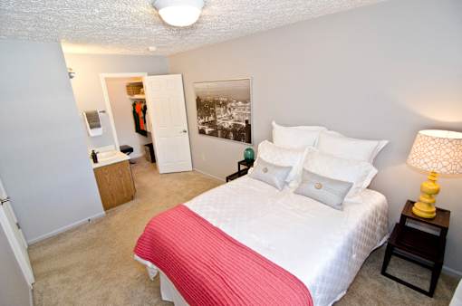 Spacious bedrooms in East Lansing Apartments near Michigan State University | Burnt Tree