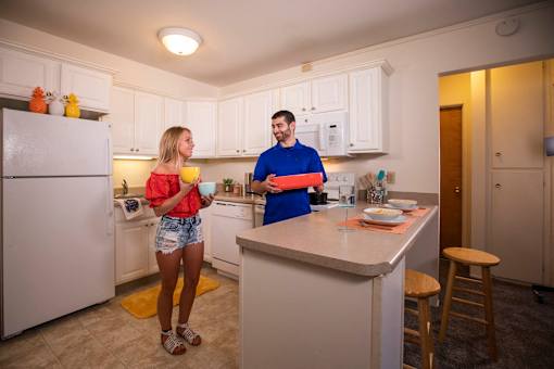 Spacious Kitchen in East Lansing Apartments near Michigan State University | Campus View